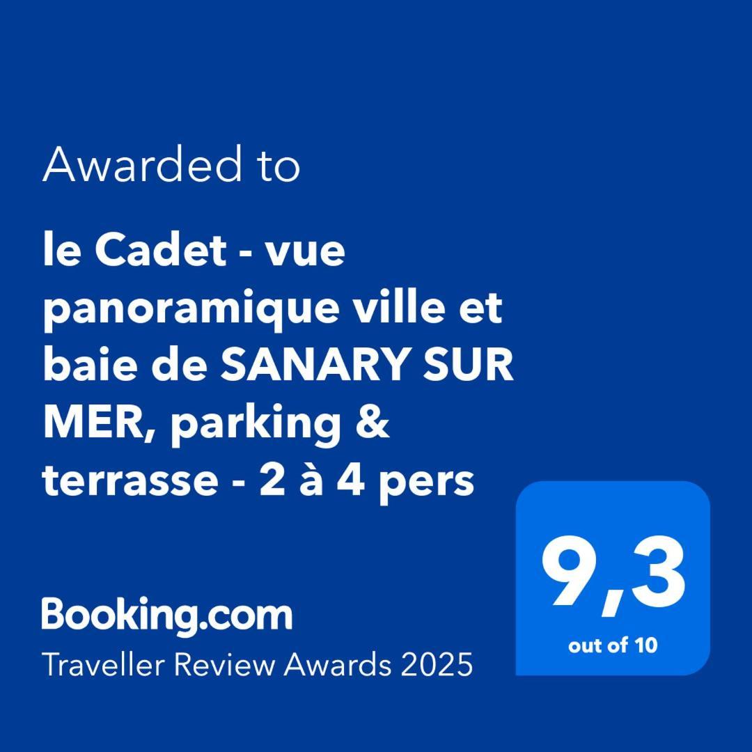 Le Cadet - Vue Panoramique Ville Et Baie De Sanary Sur Mer, Parking & Terrasse - 2 A 4 Pers 외부 사진
